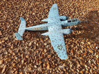 Nicely Built & Painted 1/72 World War Ii German Heinkel He - 219 Uhu Night Fighter