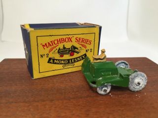Vintage 1954 Moko Lesney Matchbox No 2 Muir Hill Dump Truck B2 Box