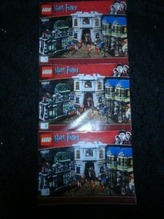 Lego 10217 Harry Potter Diagon Alley Instructions Booklet 1 2 3 Replacement Part