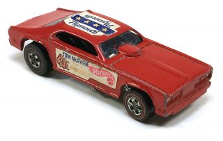 Vintage 1969 Mattel Hot Wheels Redline Red Tom Mcewen Mongoose Funny Car