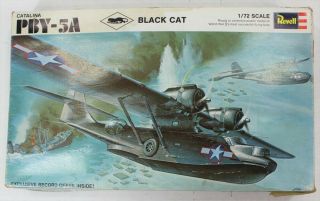 Revell Catalina Pby - 5a Black Cat 1/72 Scale Model Kit H - 211:225 W/extra Parts