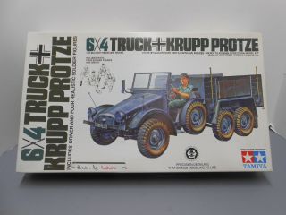 Vintage Tamiya 6x4 German Truck Krupp Protze Model Kit 1/35