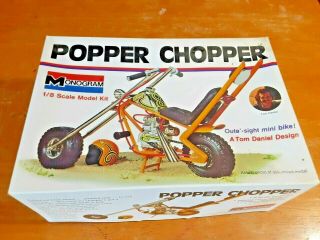 Vintage 1/8 Scale 1973 Monogram Model Popper Chopper Kit 7534
