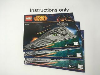Only Instruction Books 1 - 3 Lego 75055 Star Wars Imperial Star Destroyer
