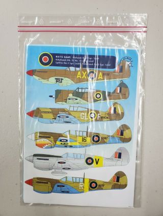 1/48 Kits At War Decal Sheet Saaf Various Aircraft