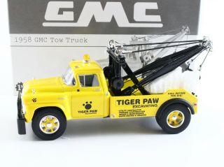 1958 Gmc Tow Truck Tiger Paw Excavating First Gear 1:34 19 - 2395