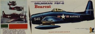 Hawk 1:4 " 1:48 Grumman F8f - 2 Bearcat Plastic Model Kit 562u