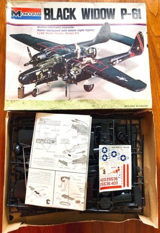 Monogram P - 61 Black Widow Model Kit 1/48 Scale