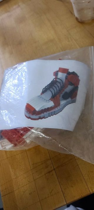 Big Lego Sneaker Air Jordan Black Red Bred Retro 3d Shoes Aj1 Mj23 Xl Nike