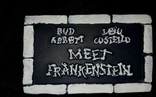 Resin Abbott And Costello Meet Frankenstein Name Plate Painted
