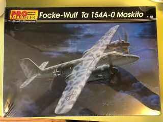 1/48 Revell Monogram Pro Modeler Focke Wulf Ta 154a - 0 Moskito
