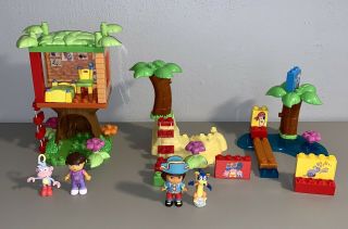 Dora The Explorer Mega Bloks Set 3040 & 3045 Pirate Adventure & Boots Treehouse