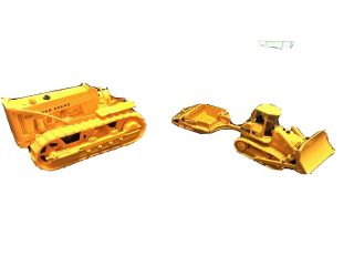 Ertl John Deere Items: 430 Crawler And 850c Bulldozer W/pull Behind Scraper