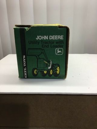 Ertl John Deere Utility Tractor With End Loader 1:16 Scale Die Cast,  Pre - Owned
