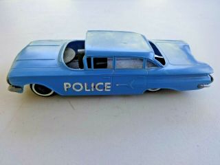 Vintage 1960 Chevrolet Impala Friction Police Car Dealer Promo Toy