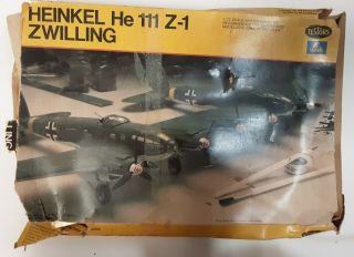 Wwii Heinkel He111 Z - 1 Zwilling Glider Tug 1/72 Testors Model Kit