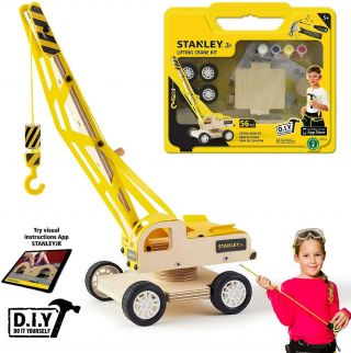 Stanley Jr.  Lifting Crane Large Diy Wood Building Kit