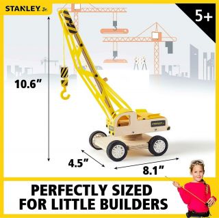 Stanley Jr.  Lifting Crane Large DIY Wood Building Kit 2