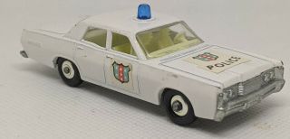 Vintage Lesney Matchbox Mercury Police Car W/blue Dome Light No.  55