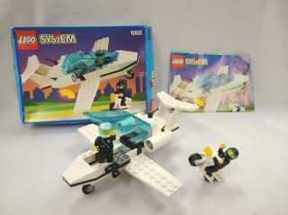 1992 Lego Set 1895 Classic Town Sky Patrol Police Airplane 100 Complete W/ Box