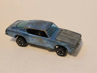 Hot Wheels Redline Custom Barracuda - Light Blue W/gray Int. ,  1968 Hk