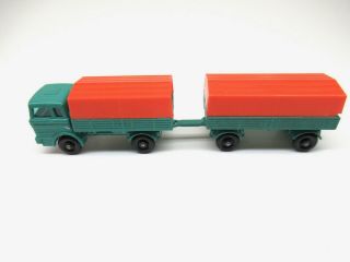Matchbox Lesney 1 And 2 Mercedes Benz Truck And Trailer With Canopies Nm