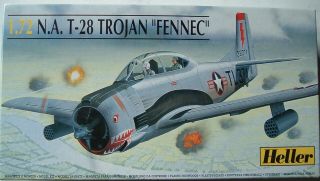 Heller 1/72 T - 28 Trojan 80279 With Microscale Decal Sheet Us Navy And Marines