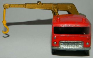 Scarce Matchbox Superfast No.  30 8 Wheel Crane Red Body Gold Boom 3