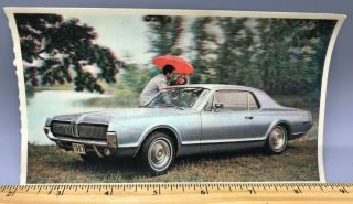 1967 Mercury Cougar Dealer Promo Model Car Redemption Card 3d Xograph Postcard