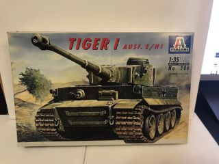 Italeri 1:35 Tiger I Ausf.  E/h1 Model Kit 286 Released 1995