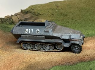 1:72 Scale German Wwii Halftrack Hand Painted