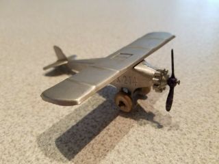 Tootsietoy Aero Dawn Ux 214 Silver Plane With Early Violet Prop