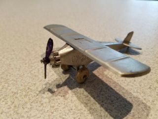 Tootsietoy Aero Dawn UX 214 Silver Plane With Early Violet Prop 3