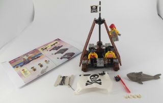 Vtg Lego Pirates Set 6261 Raft Raiders Complete W/3 Minifigures & Shark - No Box