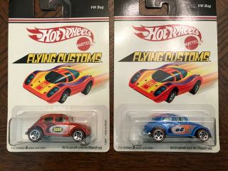 2006 Flying Customs Target Exclusive Hot Wheels Vw Bug Beetle " Red And Blue”