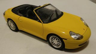 1999 Mattel Hot Wheels Porsche Carrera Convertible Yellow 1/18 Scale