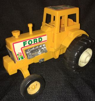 Vintage Processed Plastics Toy Ford Farm Tractor Yellow 8 " Farm America