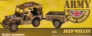 Heller Humbrol 1:35 Jeep Willys Army Of The World Plastic Model Kit 81120u