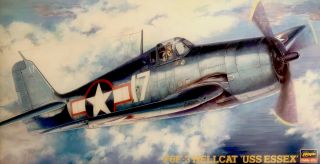 Hasegawa 1/48 F6f - 3 Hellcat " Uss Essex ",  Jt34,  Parts/decals