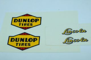 Lincoln Toys Dunlop Tires Tow Truck Decal Set - Canada - Pressed Steel