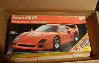 Testors 1:16 Ferrari F40 Big Scale Model Kit.