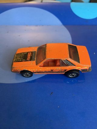 Hot Wheels 1979 Ford Turbo Mustang Cobra Orange Hong Kong - Decent - See Photos