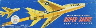 Hobby Time North American F - 100a Sabre Army Jet Fighter Plastic Kit 2002u
