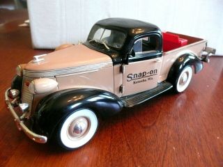 1/24 Crown Premiums Snap On 1937 Studebaker Pick Up W/custom Load,  Bank,  No Box.