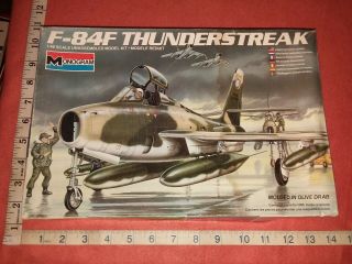Monogram F - 84f Thunderstreak 1/48 Open Model Kit Opened S&h 318