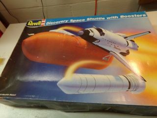 Vtg Revell Discovery Space Shuttle With Boosters - Model Kit 4544 - 1988
