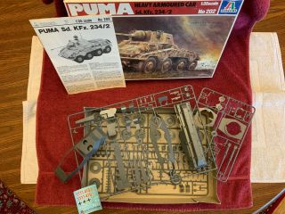 Vintage ITALERI German Puma Heavy Armoured Car Sd.  Kfz.  234/2 1/35 Scale Model 202 2