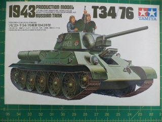 Soviet T34/76 Stalin Tank 1943 Production Tamiya Kit No.  35059 1:35 Scale