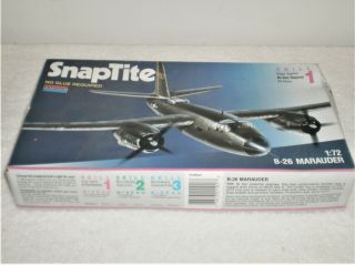 1991 Monogram Snaptite B - 26 Marauder Model Airplane Kit 1101 - 1/72nd Scale -