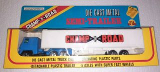 Vintage Champ Of The Road Semi Truck,  Made In Hong Kong